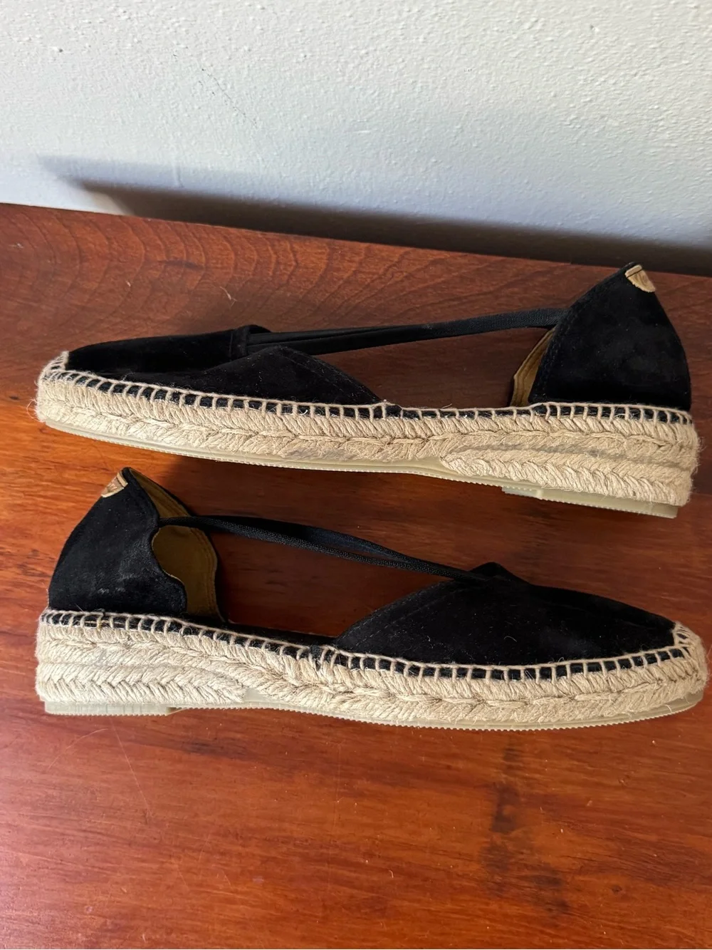 NWOT Toni Pons Black Suede Erla -A Espadrille Flats size 41 / 10